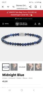 Rebel and rose armband, Ophalen of Verzenden, Zo goed als nieuw, Blauw, Met bedels of kralen