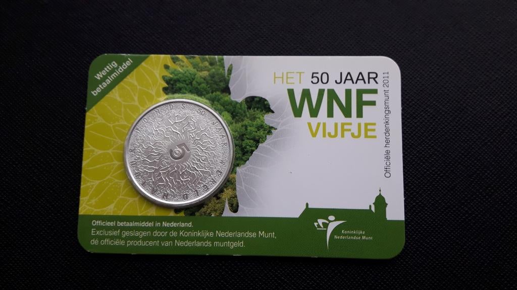 5 euro coincard 2011 Wereld Natuur Fonds Vijfje WNF, Postzegels en Munten, Munten | Nederland, Ophalen of Verzenden, Koningin Beatrix