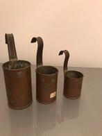 Antieke Koperen Maatbekers - Engelse Keukenbenodigdheden, Antiek en Kunst, Ophalen of Verzenden