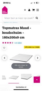 Topdekmatras 180x200x9 van leenbakker, Twee personen, Overige soorten, Overige typen