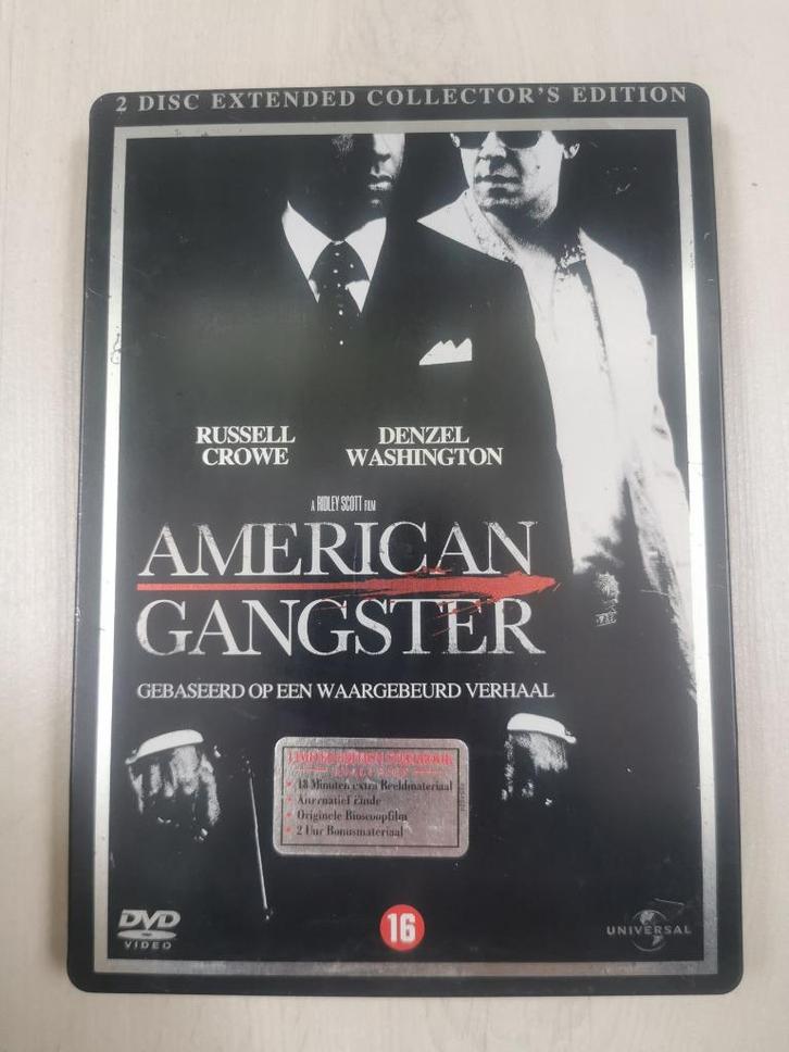 American gangster (2007) metal case, Cd's en Dvd's, Dvd's | Thrillers en Misdaad, Zo goed als nieuw, Maffia en Misdaad, Vanaf 16 jaar