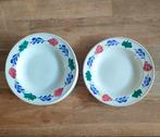 Boerenbont 7 diepe borden zgan, Huis en Inrichting, Keuken | Servies, Ophalen of Verzenden, Zo goed als nieuw, Bord(en), Aardewerk