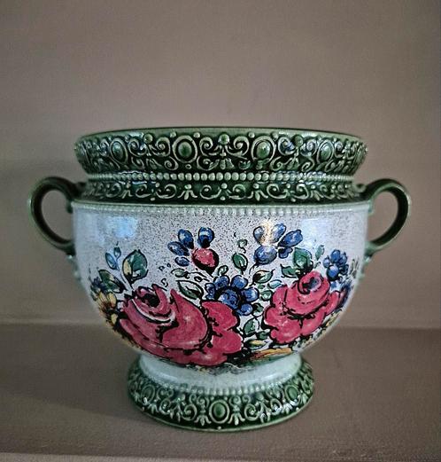 Westerwald bloempot, Tuin en Terras, Bloempotten, Aardewerk, Minder dan 25 cm, Rond, Ophalen of Verzenden