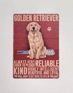 Golden Retriever hond eigenschappen reclamebord van metaal, Info@deconoord.nl, Verzenden, Deco Noord, Nieuw