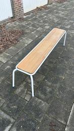 Houten Bank met Metalen Frame, Tuin en Terras, Ophalen, Gebruikt, Hout