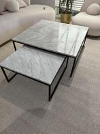 3 tafels marmer, Huis en Inrichting, Tafels | Salontafels, 50 tot 100 cm, Rond, Ophalen of Verzenden, Zo goed als nieuw