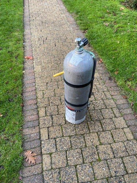 Aluminium Deco fles 80 CUFT-11,1l, Watersport en Boten, Duiken, Zo goed als nieuw, Duikfles, Ophalen