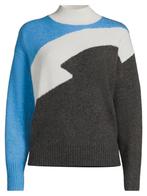 Anytime trui met opstaande kraag blauw/grijs XS, Kleding | Dames, Verzenden, Nieuw, Maat 34 (XS) of kleiner, Grijs