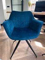 Twee eetkamerstoelen, Huis en Inrichting, Stoelen, Ophalen, Twee, Blauw, Zo goed als nieuw