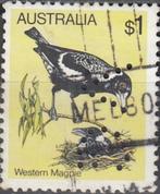 Australië -1.28- 1980 - Vogels -De zwartrugfluitvogel Perfin, Postzegels en Munten, Postzegels | Oceanië, Verzenden, Gestempeld