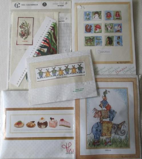 Borduren,Kruissteek,Thea Gouverneur,Circus,Funny Bunny,, Hobby en Vrije tijd, Borduren en Borduurmachines, Zo goed als nieuw, Patroon