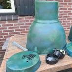 1x industriële hanglamp restyle ikea hectar groen blauw, Ophalen, Zo goed als nieuw, Metaal, Minder dan 50 cm