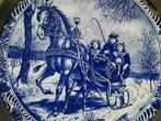 Delftsblauw wandbord Zeeuwse arrenslee klederdracht Zeeland, Antiek en Kunst, Antiek | Wandborden en Tegels, Ophalen of Verzenden