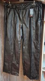 Nieuwe leren wide leg broek maat made in italy, Zwart, Maat 42/44 (L), Nieuw, Ophalen of Verzenden