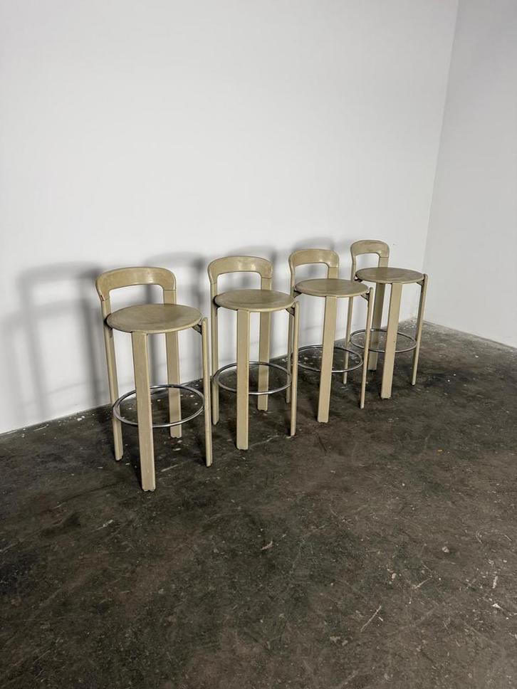 Kusch Co Bruno Rey barkrukken grijs opknappers, Huis en Inrichting, Barkrukken, Gebruikt, 60 tot 90 cm, Ophalen