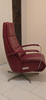Relaxstoel van Prominent serie Humberto rood leer., Huis en Inrichting, Leer, Ophalen of Verzenden, Zo goed als nieuw, Modern . Humberto collectie
