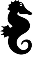 Seahorse / zeepaardje vinyl duiktank sticker, Watersport en Boten, Verzenden, Nieuw, Overige typen