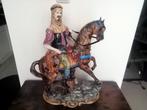 Groot porselein beeld Berber op paard., Antiek en Kunst, Ophalen