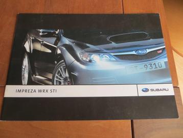 Folder Subaru Impreza WRX STi 2008 nieuw model beschikbaar voor biedingen