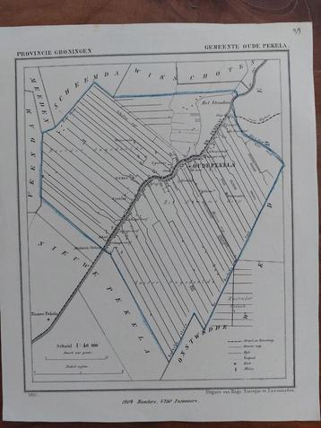 39 / Gemeente Oude Pekela Litho uit 1867 van J. Kuyper beschikbaar voor biedingen