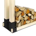 Stapelhulp voor brandhout | Set van 2 | Zwart, Tuin en Terras, Haardhout, Minder dan 3 m³, Blokken, Overige houtsoorten, Verzenden