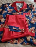 Damespyjama satijn rood blauw mt L nieuw, Ophalen of Verzenden, Nieuw, Maat 42/44 (L)