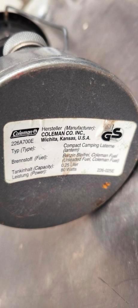 Coleman 226A700E Camping Lantaarn, Caravans en Kamperen, Kampeeraccessoires, Gebruikt, Ophalen of Verzenden
