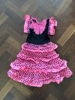 Spaanse Flamenco Jurk met waaier, haarband en armband, Kinderen en Baby's, Carnavalskleding en Verkleedspullen, Meisje, 110 t/m 116