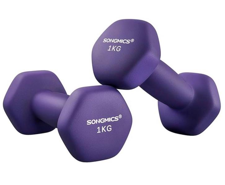 SONGMICS SYL902P02 HALTERSET, 2 HALTERS VAN 1 KG. NIEUW!!!, Sport en Fitness, Fitnessmaterialen, Nieuw, Halterset, Ophalen of Verzenden