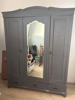 Retro Kledingkast Grijs Geverfd, Ophalen, Gebruikt, 200 cm of meer, 150 tot 200 cm