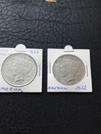 2x Zilveren US Dollar Munten 1922 - Prachtige Staat!, Ophalen of Verzenden, Noord-Amerika, Losse munt, Zilver