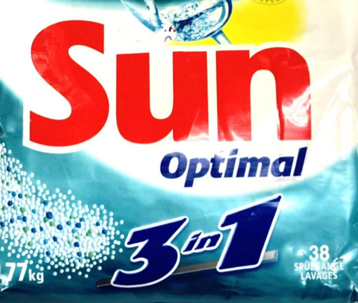 Sun Vaatwaspoeder Optimal 3 in 1 0,77kg 38 wasbeurten, Huis en Inrichting, Schoonmaakartikelen, Overige typen, Ophalen of Verzenden