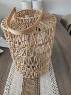 Groot windlicht van touw en bamboe, Huis en Inrichting, Woonaccessoires | Kandelaars en Kaarsen, 25 tot 50 cm, Ophalen of Verzenden