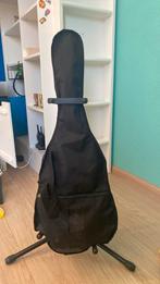 Gitaar zwart met standaard en toebehoren, Ophalen, Zo goed als nieuw