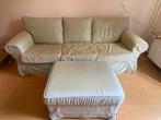 Ektorp bank Ikea driezits met hocker, Ophalen, Gebruikt, 75 tot 100 cm, 200 tot 250 cm