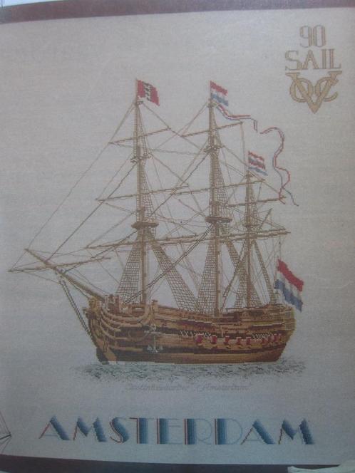 borduur borduren patroon THE AMSTERDAM VOC SCHIP GALJOEN, Hobby en Vrije tijd, Borduren en Borduurmachines, Zo goed als nieuw