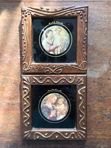 Vintage Religieuze Miniatuur Schilderijtjes beschikbaar voor biedingen