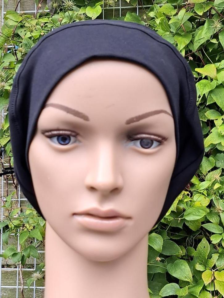 Chemo/haarverlies tricot muts no 21. Zwart., Kleding | Dames, Mutsen, Sjaals en Handschoenen, Nieuw, Muts, Maat 46/48 (XL) of groter