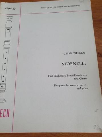 Cesar Bresgen - Stornelli - Blokfluit & Gitaar beschikbaar voor biedingen