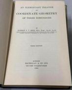 An Elementary Treatise on Coordinate Geometry Geo 1960 boek, Boeken, Ophalen of Verzenden, Gelezen, Geotechniek