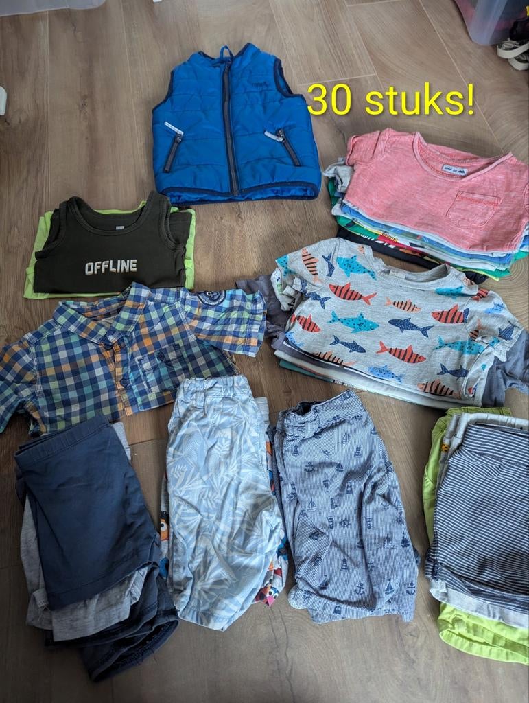 Groot kledingpakket jongens, maat 80, zomer (30 stuks!), Ophalen of Verzenden, Gebruikt, Maat 80