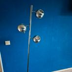 Retro Vloerlamp Zilverkleurig, Ophalen, Gebruikt, Metaal, 150 tot 200 cm