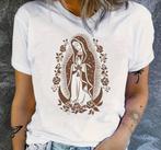 T-Shirt met Religieuze MARIA afbeelding. Maten : S t/m XL., Kleding | Dames, T-shirts, Nieuw, Ophalen of Verzenden, Wit, Korte mouw