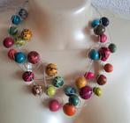 Kleurtjes ketting Taqua kralen, Sieraden, Tassen en Uiterlijk, Kettingen, Ophalen of Verzenden, Nieuw, Overige materialen