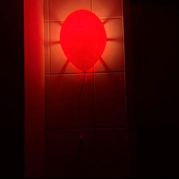 IKEA vintage Drömminge ballonvorm wandlamp - rood beschikbaar voor biedingen