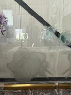 Glazen binnendeuren  met bloemen decor, Ophalen, 80 tot 100 cm, Binnendeur, Nieuw