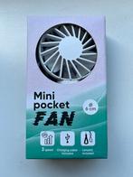 Mini pocket fan mini zak ventilator, Tafel- of Grondventilator, Minder dan 60 m³, Nieuw, Ophalen of Verzenden