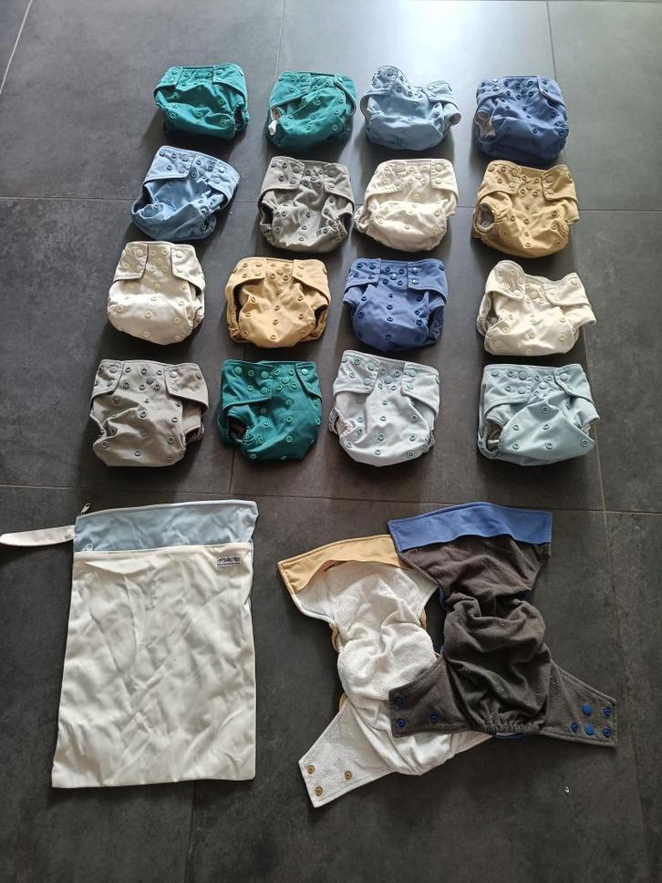 Wasbare luiers - Herbruikbare luiers - Compleet pakket, Kinderen en Baby's, Badjes en Verzorging, Zo goed als nieuw, Overige typen