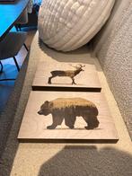 IKEA Schilderijen Beer & Hert - Set van 2, Ophalen, Gebruikt