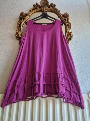 Nieuw! Moonshine fashion fuchsia gaten a lijn tuniek top beschikbaar voor biedingen
